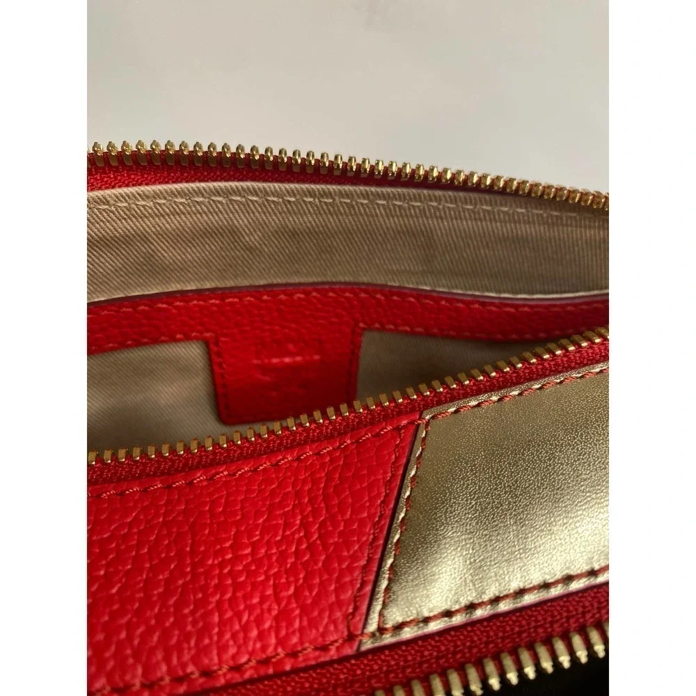 MCM Gold Red Double Zip Crossbody - Picture 6 of 11
